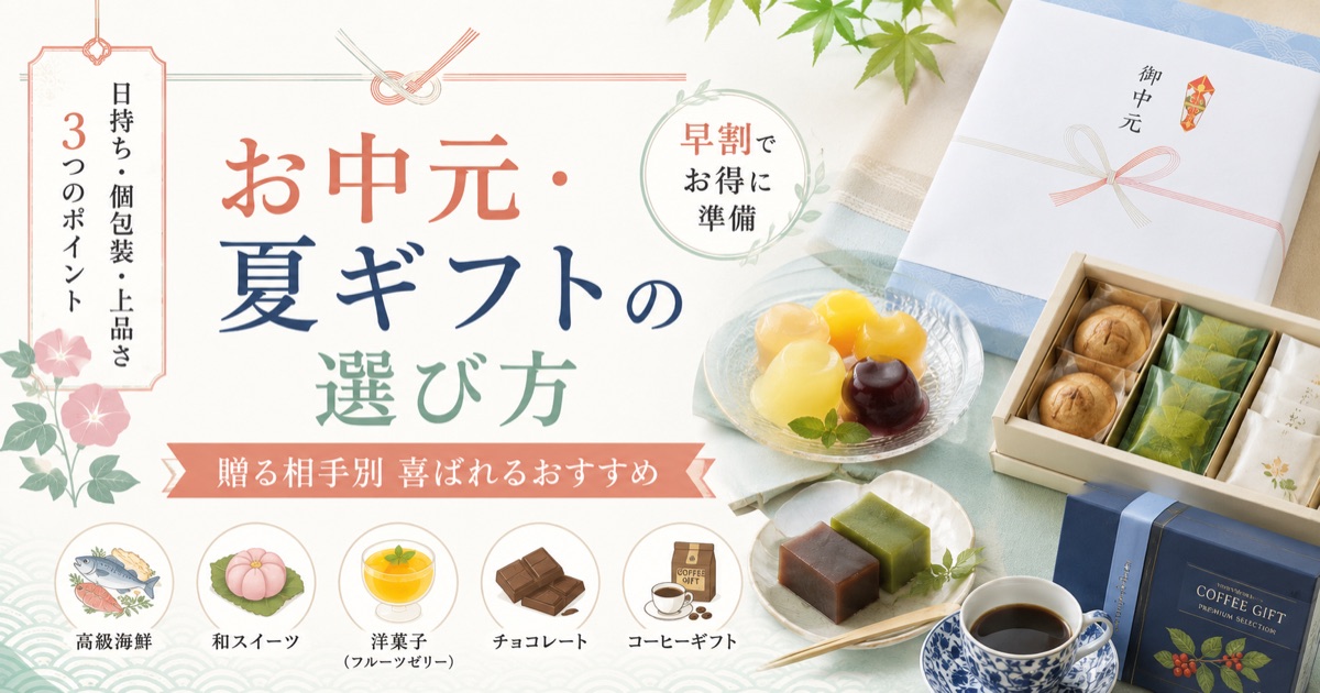 【贈る相手別】お中元・夏ギフトの選び方。喜ばれる5つのおすすめ【早割でお得に】